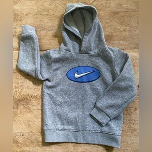 Nike‎ Boys’ Sz 3T Gray Fleece Oval Logo Hoodie